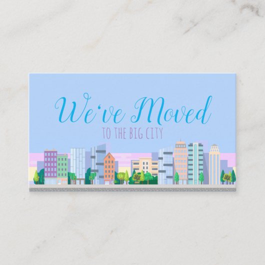 我々はおもしろいシティスカイラインホームアドレスの変更を移動 名刺 (正面)