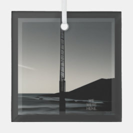 我々はここにいた名前ガラス広場オーナメント ガラスオーナメント