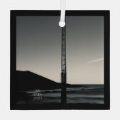 我々はここにいた名前ガラス広場オーナメント ガラスオーナメント (裏面)