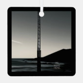 我々はここにいた名前メタルスクエアオーナメント メタルオーナメント (裏面)