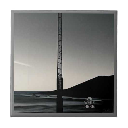 我々はここにいた文字小さなセラミックタイル タイル (正面)