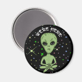 我々はここにいるUFOエイリアン侵攻超地上波 マグネット (正面/裏面)