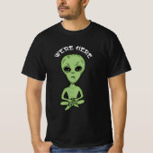 我々はここにいるUFOエイリアン侵攻超地上波 Tシャツ (正面)