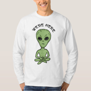 我々はここにいるUFOエイリアン侵攻超地上波 Tシャツ