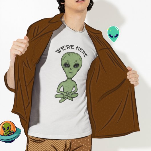 我々はここにいるUFOエイリアン侵攻超地上波 Tシャツ