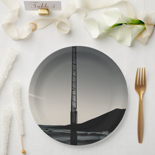 我々はここに大きな紙プレート ペーパープレート (ウェディング)