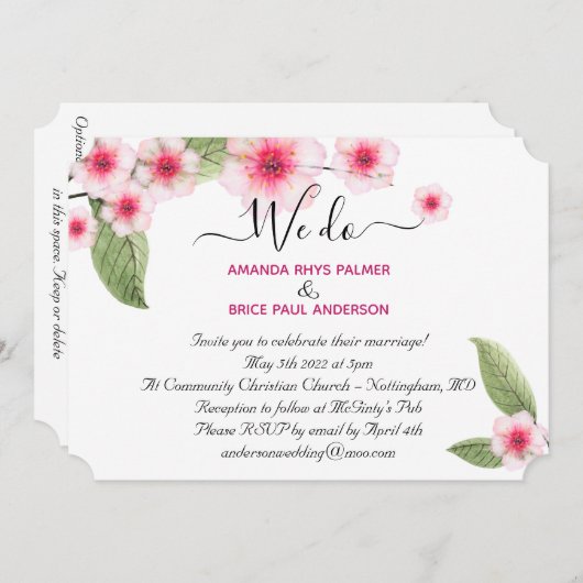 我々はさくらんぼ結婚の (正面/裏面)