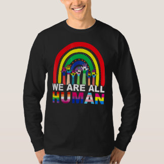 我々はすべての人間のプライドアリー虹Lgbtフラグゲイ Tシャツ