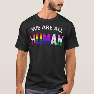 我々はすべての人間のプライド月LGBTゲイフラグAlly Gi Tシャツ