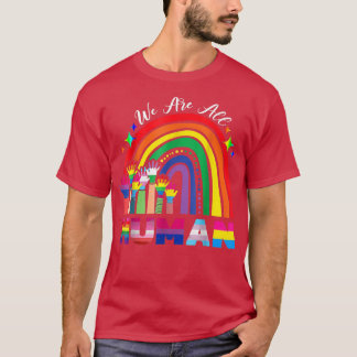 我々はすべての人間のプライド月LgbtゲイフラグAlly Gi Tシャツ