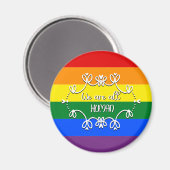 我々はすべて人間のLGBTQプライド月磁石である マグネット (正面/裏面)
