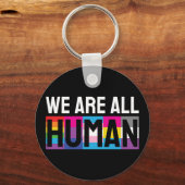 我々はすべて人間LGBTQIA+である キーホルダー (正面)