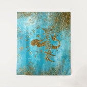 我々はすべて人魚を必要とする – ガーリー金ゴールドグリッター人魚 タペストリー (正面)