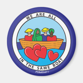 我々はすべて同じボート2_Round Magnet 2.25インチ マグネット