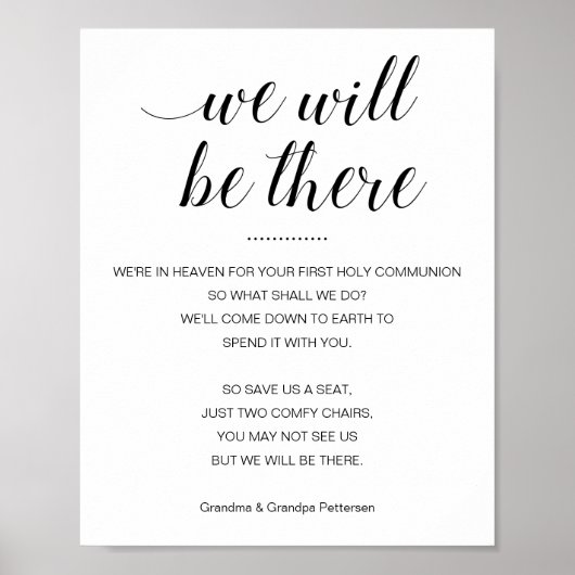 我々はそこに記念の最初の聖餐式がある ポスター (正面)