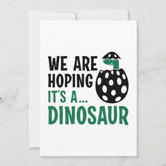 我々はそれが恐竜であることを望んでいる サンキューカード (正面)