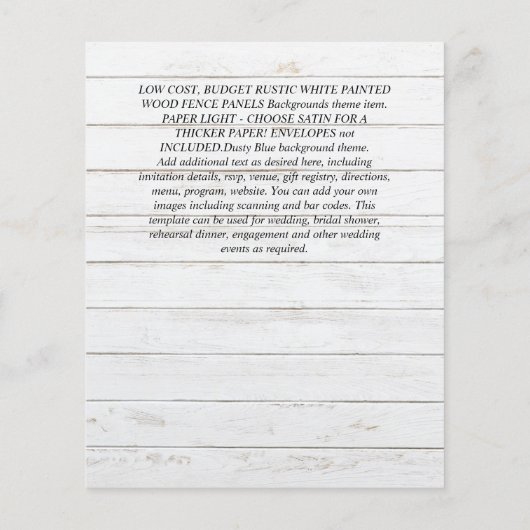 我々はそれを実行したエロペメント写真ウェディングレセプションバジェット チラシ (裏面)