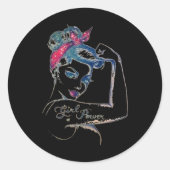 我々はそれを治すことができるロージーリベーター乳癌の少女P ラウンドシール (正面)