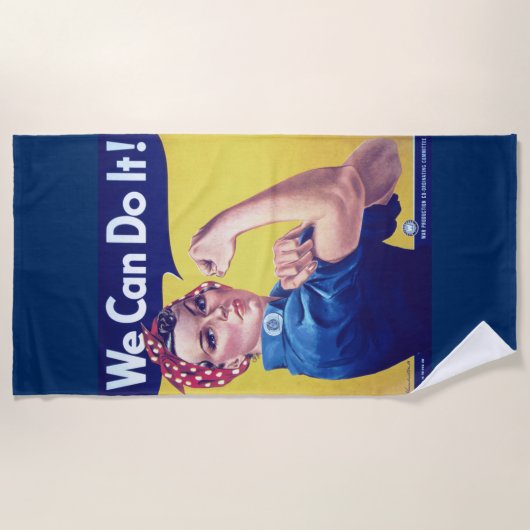 我々はそれを行うことができるリベッターの州をロージー統一された ビーチタオル (正面)