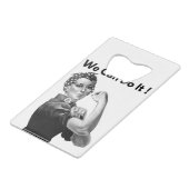 我々はそれを行うことができるリベッターをロージー クレジットカード栓抜き (裏面アングル)