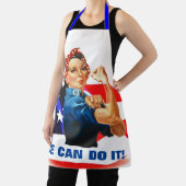 我々はそれを行うことができるリベッター女性パワー米国旗 エプロン (インサイチュ)