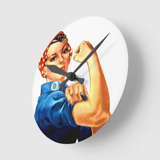 我々はそれを行うことができるリベッターWWIIプロパガンダ ラウンド壁時計 (傾斜)