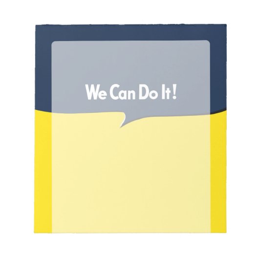 我々はそれを行うことができるロージーの見出し ノートパッド (正面)