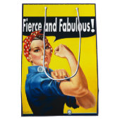 我々はそれを行うことができる激しく素晴らしいロージーRiveter ミディアムペーパーバッグ (裏面)