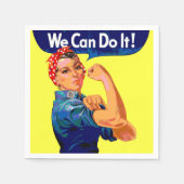 我々はそれを行うことができる – アーやる気を起こさせるト スタンダードカクテルナプキン (正面)