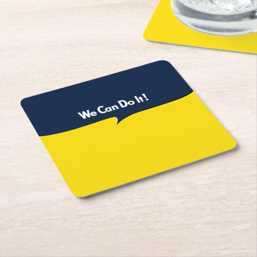 我々はそれを行うことができる スクエアペーパーコースター (アングル)