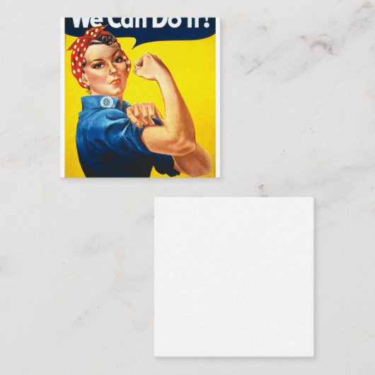 我々はそれを行うことができる スクエア名刺 (正面/裏面)