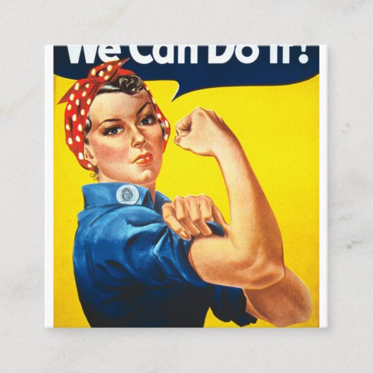 我々はそれを行うことができる スクエア名刺 (正面)