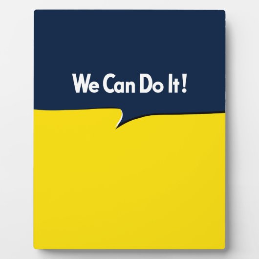 我々はそれを行うことができる フォトプラーク (正面)