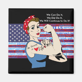 我々はそれを行うことができる、我々は、愛国的な女性の磁石 マグネット