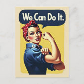 我々はそれを行うことができる | 有名なフェミニズム ポストカード (正面)