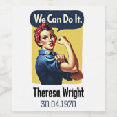 我々はそれを行うことができる | 有名なフェミニズム ワインラベル (シングルラベル)