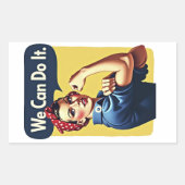 我々はそれを行うことができる | 有名なフェミニズム 長方形シール (正面)