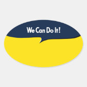 我々はそれを行うことができる 楕円形シール (正面)