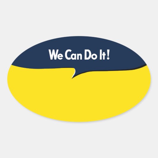 我々はそれを行うことができる 楕円形シール (正面)