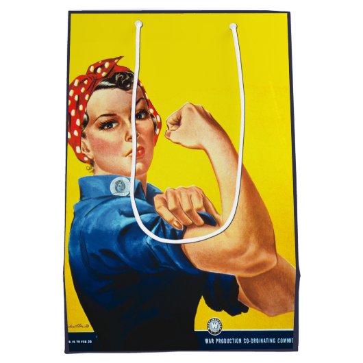 我々はそれを行うことができるRosie the Riveter ミディアムペーパーバッグ (裏面)