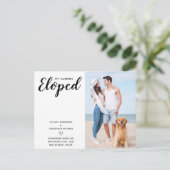 我々はたった今結婚しました犬結婚の駆け落ち 案内ポストカード (スタンド正面)