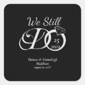 我々はまだアニバーサリータイポグラフィブラック/シルバー スクエアシール (正面)
