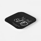 我々はまだアニバーサリータイポグラフィブラック/シルバー ペーパープレート (傾斜あり)