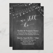 我々はまだタイポグラフィシャルボードバック記念日をする 招待状 (正面/裏面)
