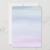 我々はまだダスティブルー&薄紫と金ゴールドの誓いを更新する 招待状 (裏面)