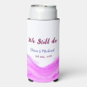 我々はまだピンクの紫色の水色のグリッター輝きを行う スリム缶クーラー (Seltzer裏面)