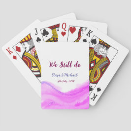 我々はまだピンクの紫色の水色のグリッター輝きを行う トランプ