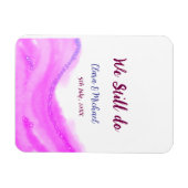 我々はまだピンクの紫色の水色のグリッター輝きを行う マグネット (横)