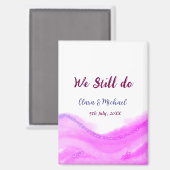 我々はまだピンクの紫色の水色のグリッター輝きを行う マグネット (正面/裏面)