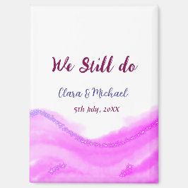 我々はまだピンクの紫色の水色のグリッター輝きを行う マグネット